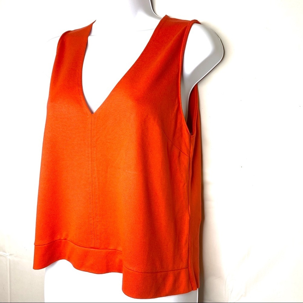 Zara Sleeveless Top Orange Small Minimalist - Picture 2 of 10